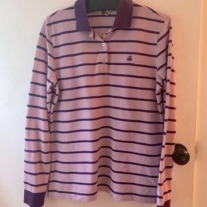 EUC Brooks Brothers LS Polo - XL striped preppy polo shirt top